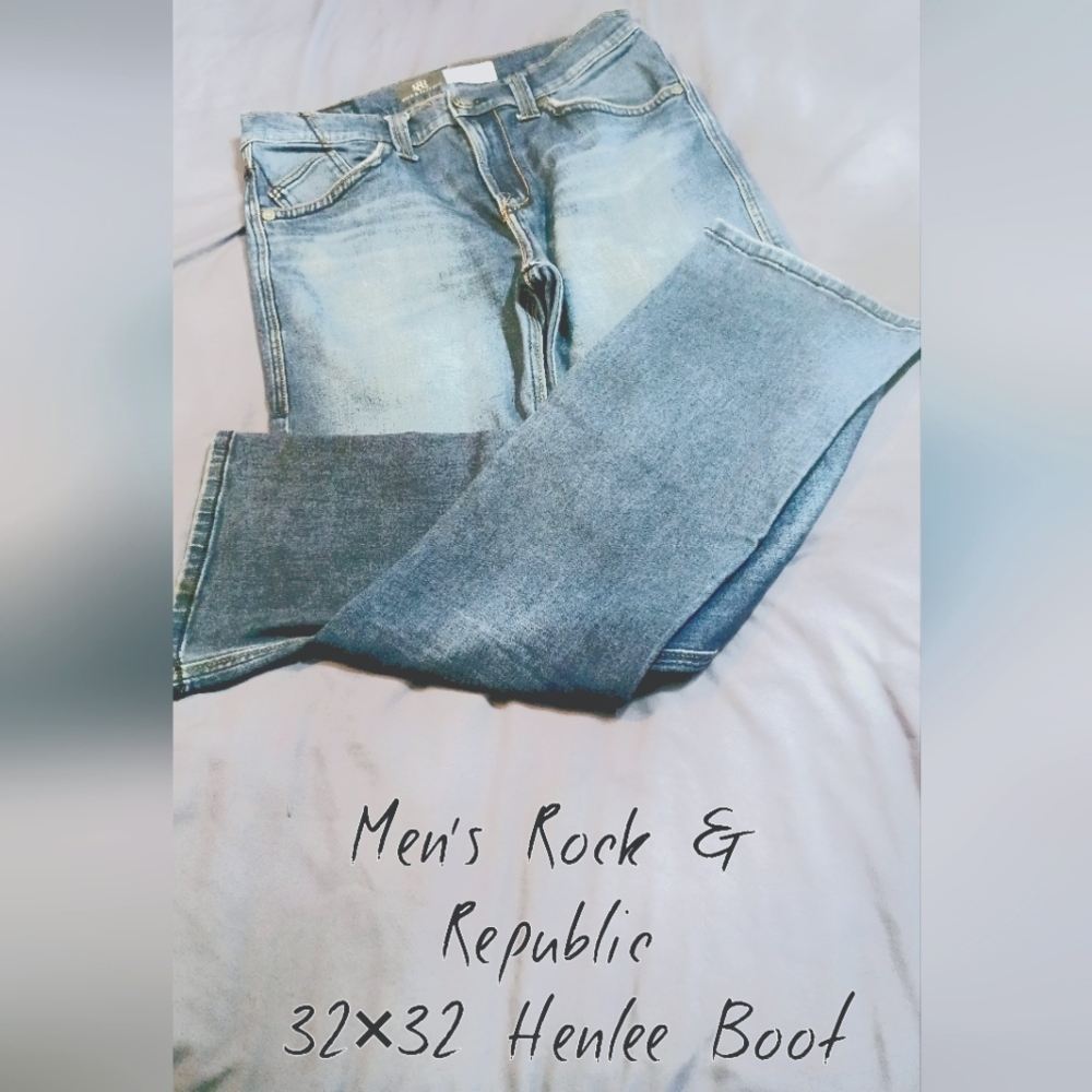 Medium Blue Flare Wide Leg Jeans with Faded Details